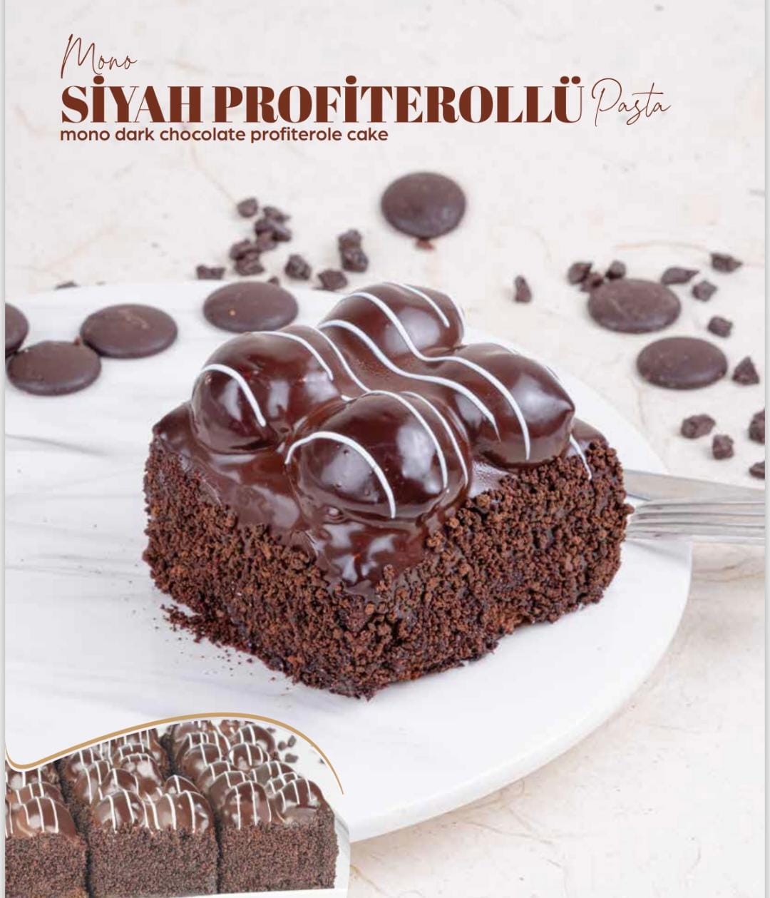 SİYAH PROFTROLLÜ PASTA